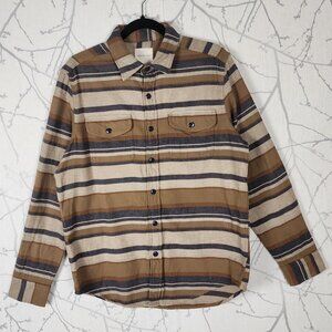 American Eagle Southwestern Stripe 100% Cotton Flannel Shirt